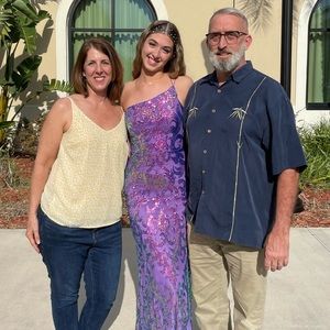STUNNING Purple Sequined Purple Prom Dress, Windsor, XS 💜